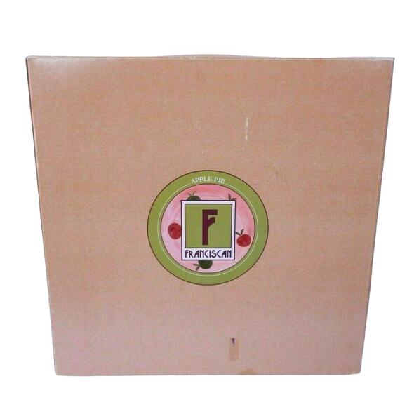Franciscan APPLE PIE Large Serving Bowl 16" Earthenware MADE IN USA MINT w Box - Picture 3 of 11